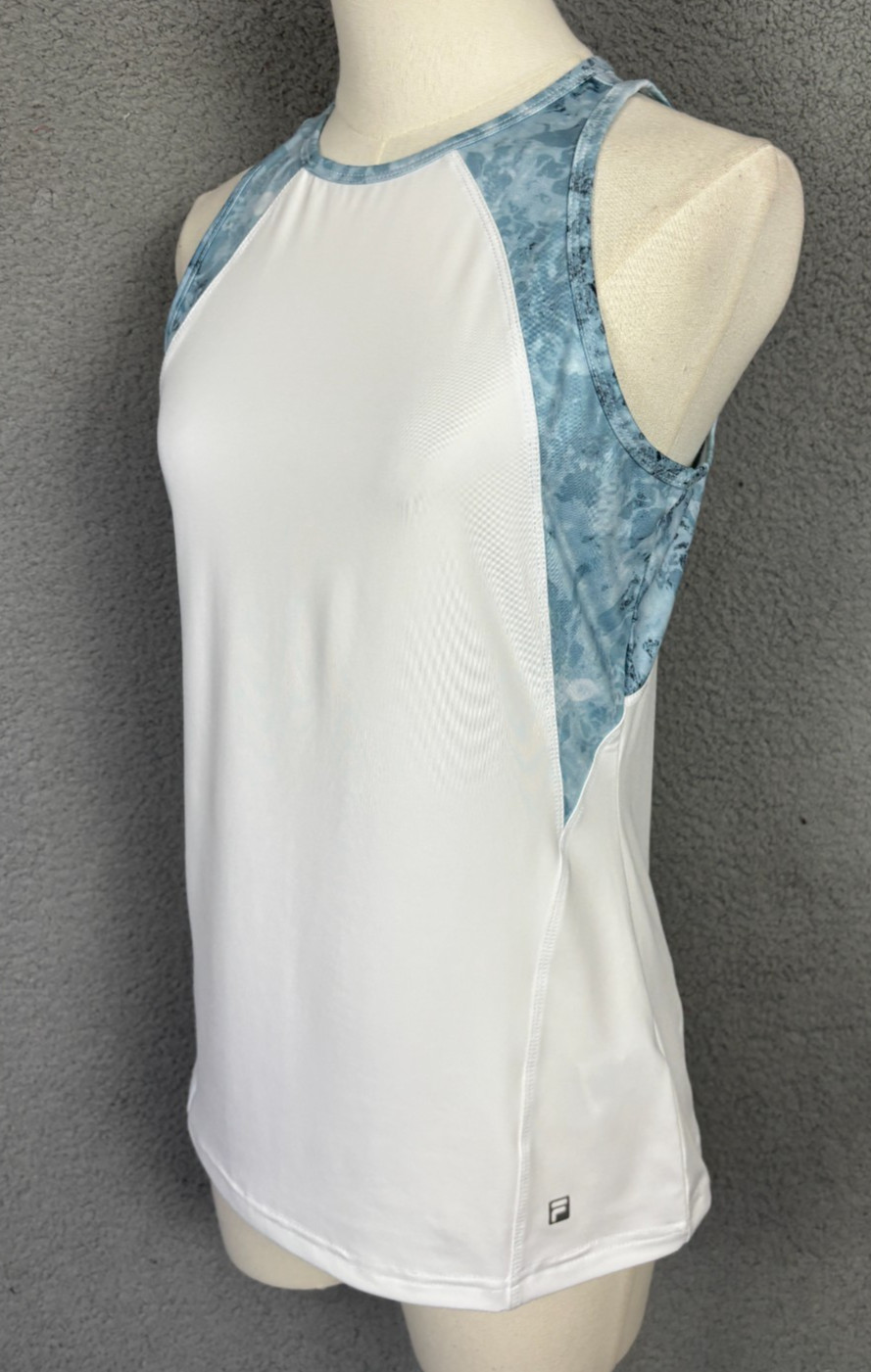 Fila Womens Full Coverage Sleeveless Activewear Tank Top Stretch White XS NWOT