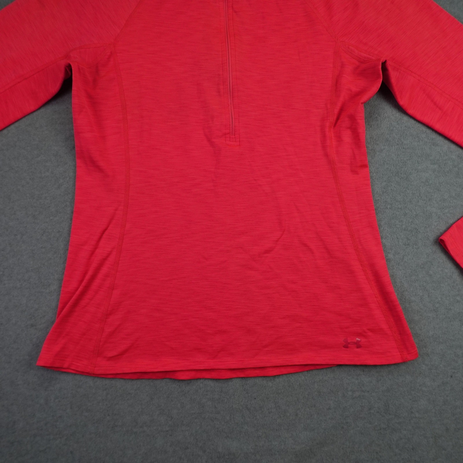 Under Armour Pullover Womens Medium Pink 1/4 Zip Athletic Thumbholes