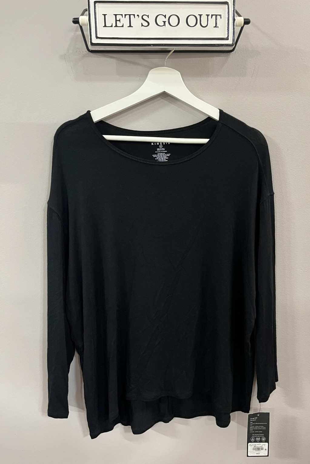 Kinesis Womens Cor – Core Long Sleeve Tee, Black Size M