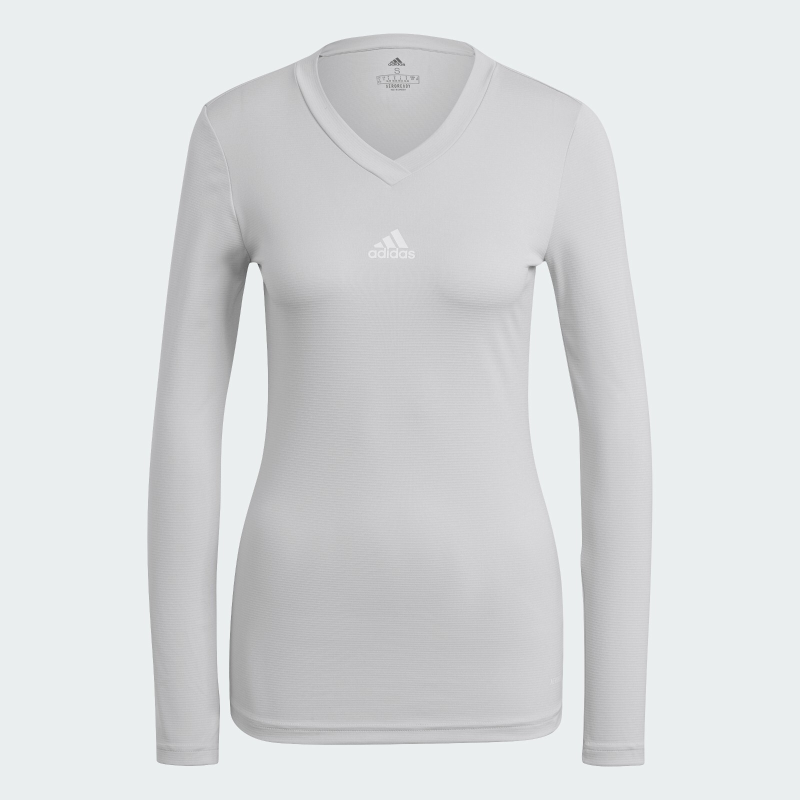 Adidas women Team Base Tee T-Shirt Size M Medium Football Soccer Lt Grey