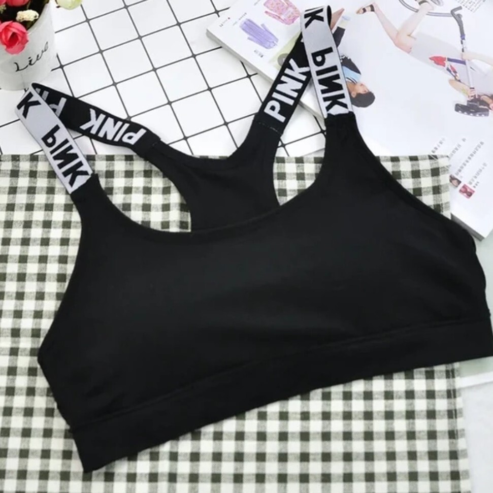 NEW YOGA Women’s Cross Back Sports Bra Size MED Black