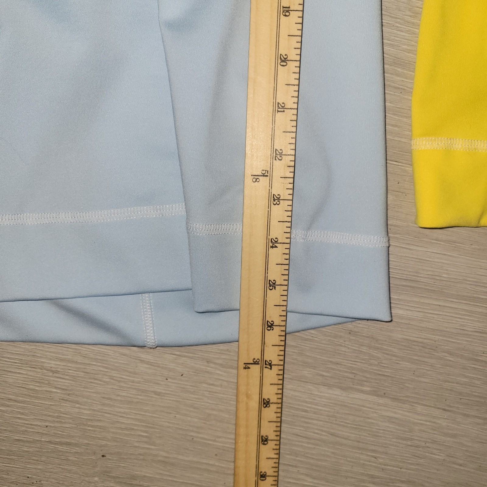Spyder 1/4 Zip Pullover Long Sleeve Athletic Top Light Blue Yellow L luxury fall