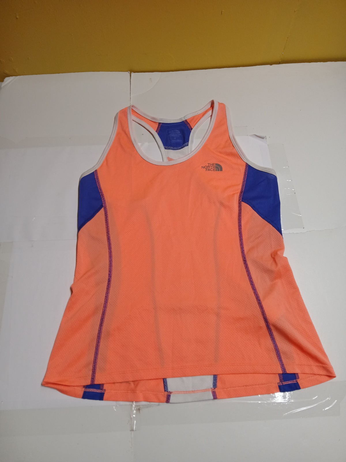 The north face orange purple active flash dry tank top women’s small