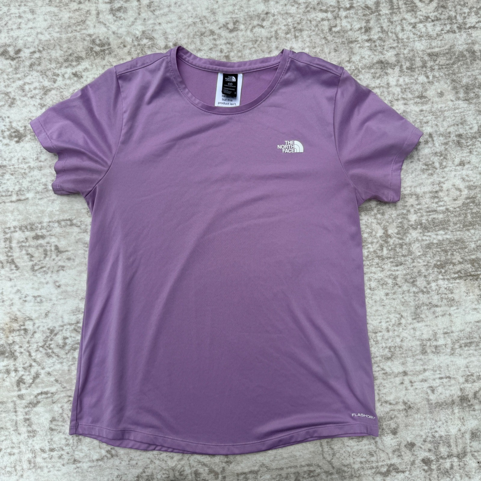 The North Face Womens FlashDry Circular Design Active Tee Purple Size M