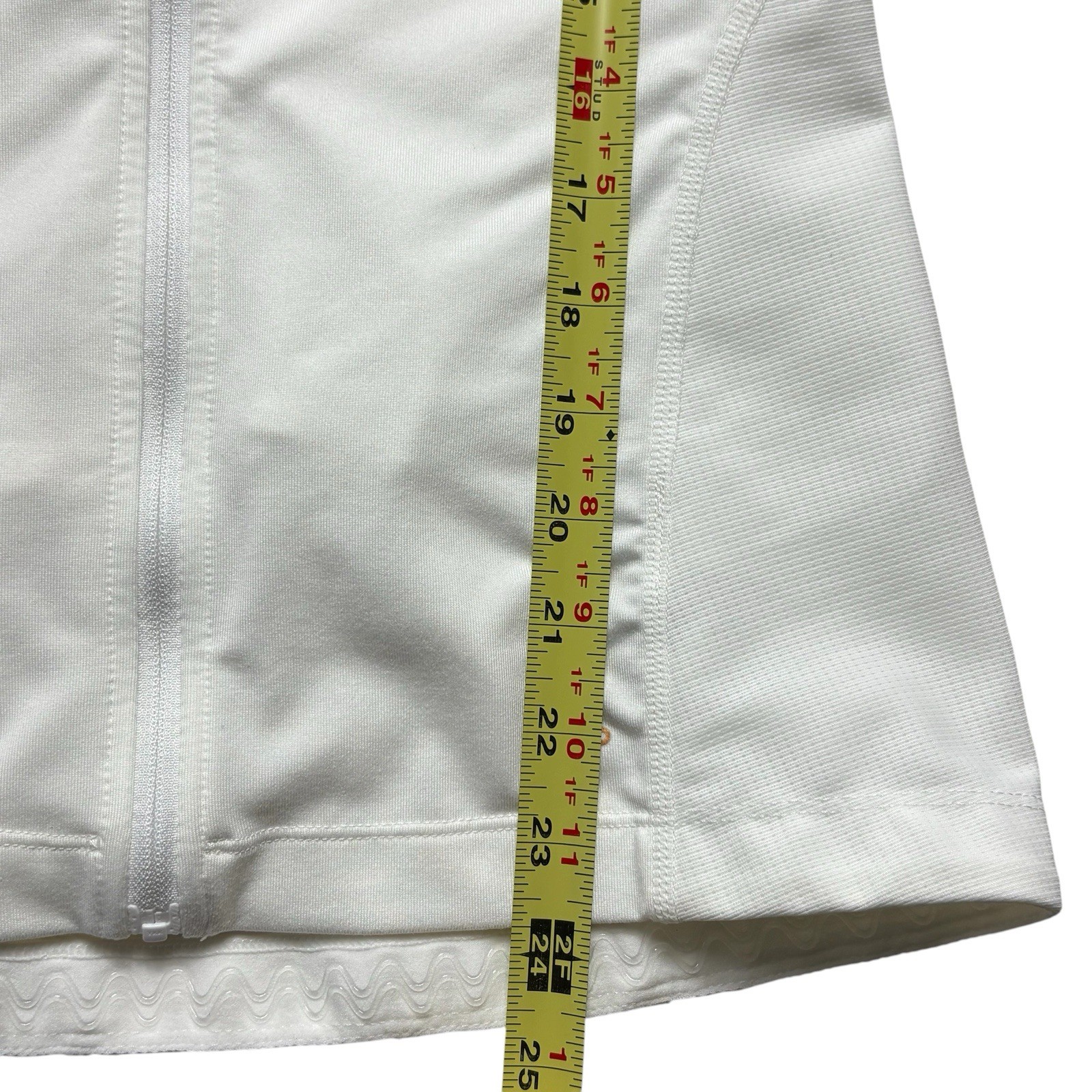 Tommie Copper Full Back Support Compression Shirt White Size M Zip Front $115