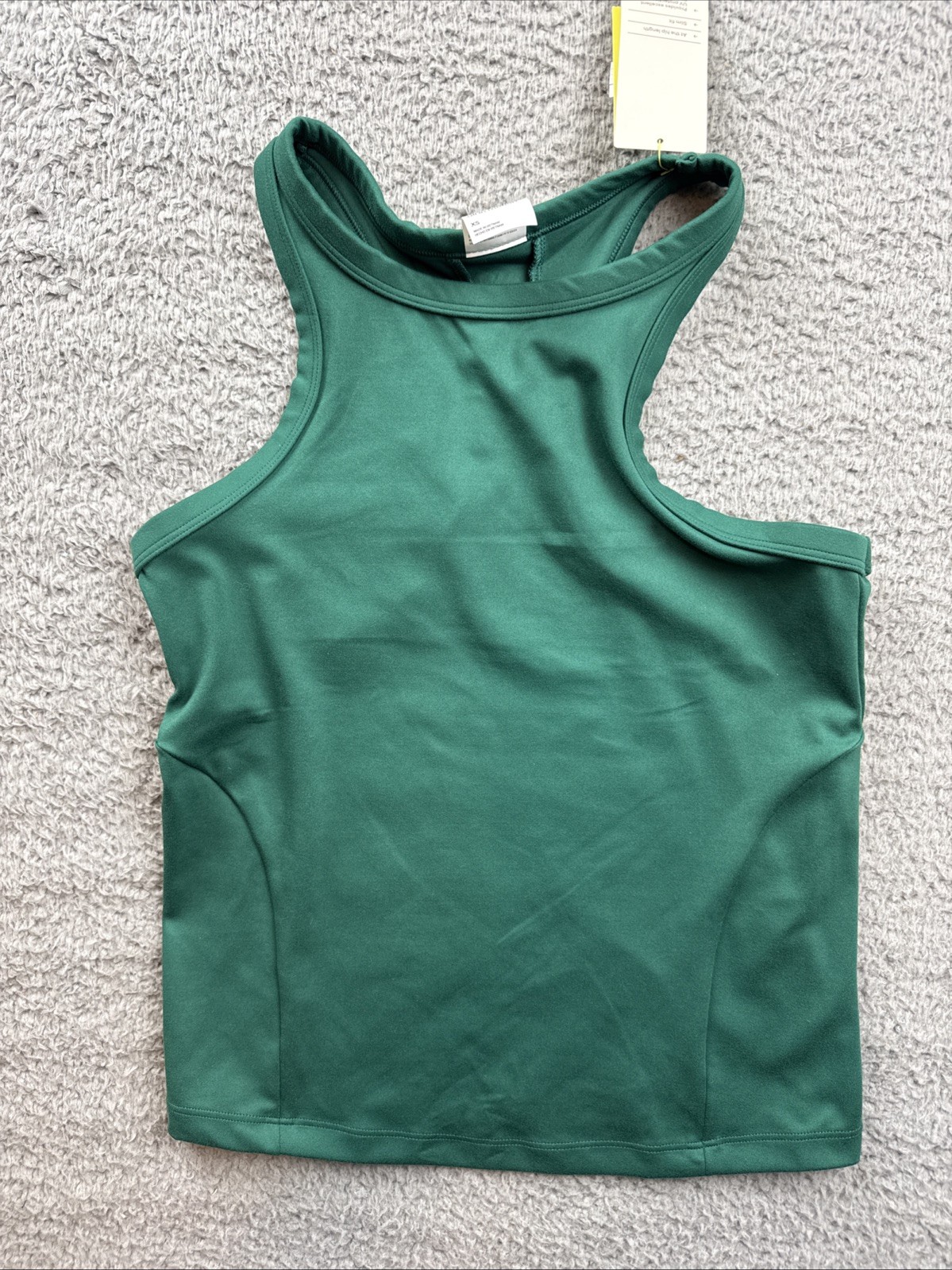 All in Motion Womens XS Dark Green High Neck Racerback Tank Top