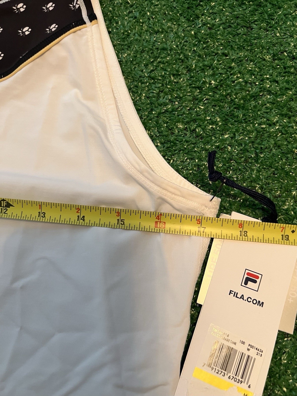 Fila UPF 50+ Full Coverage Performance Black Tank Top Size Medium NWT
