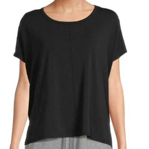 Athletic Works Womens Tee Size XL Black Soot Dri More Dolman Sleeve Activewear