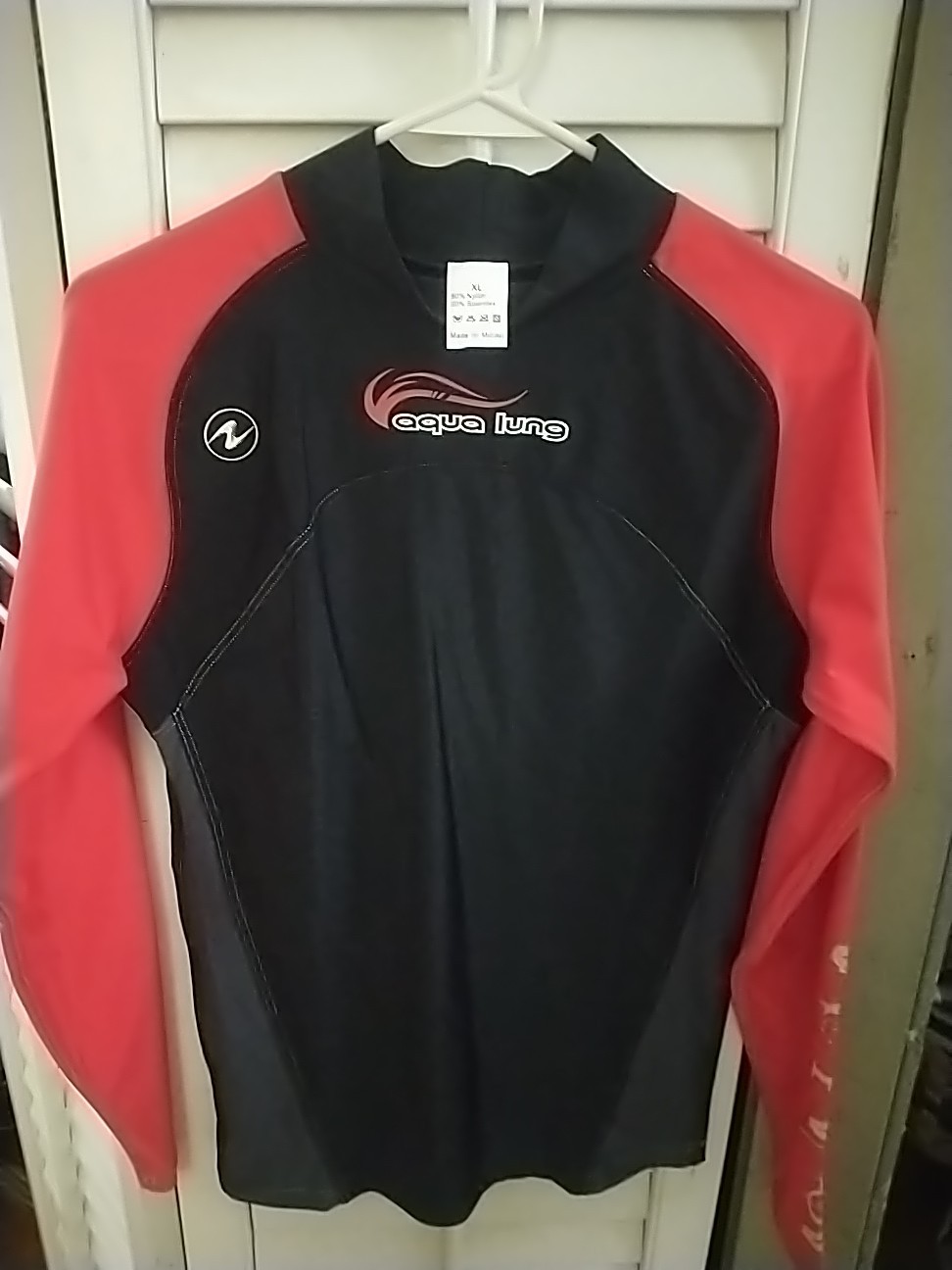 Aqua Lung X L Activewear Sun Protection UPF 50 Nylon/ Spandex Red EUC
