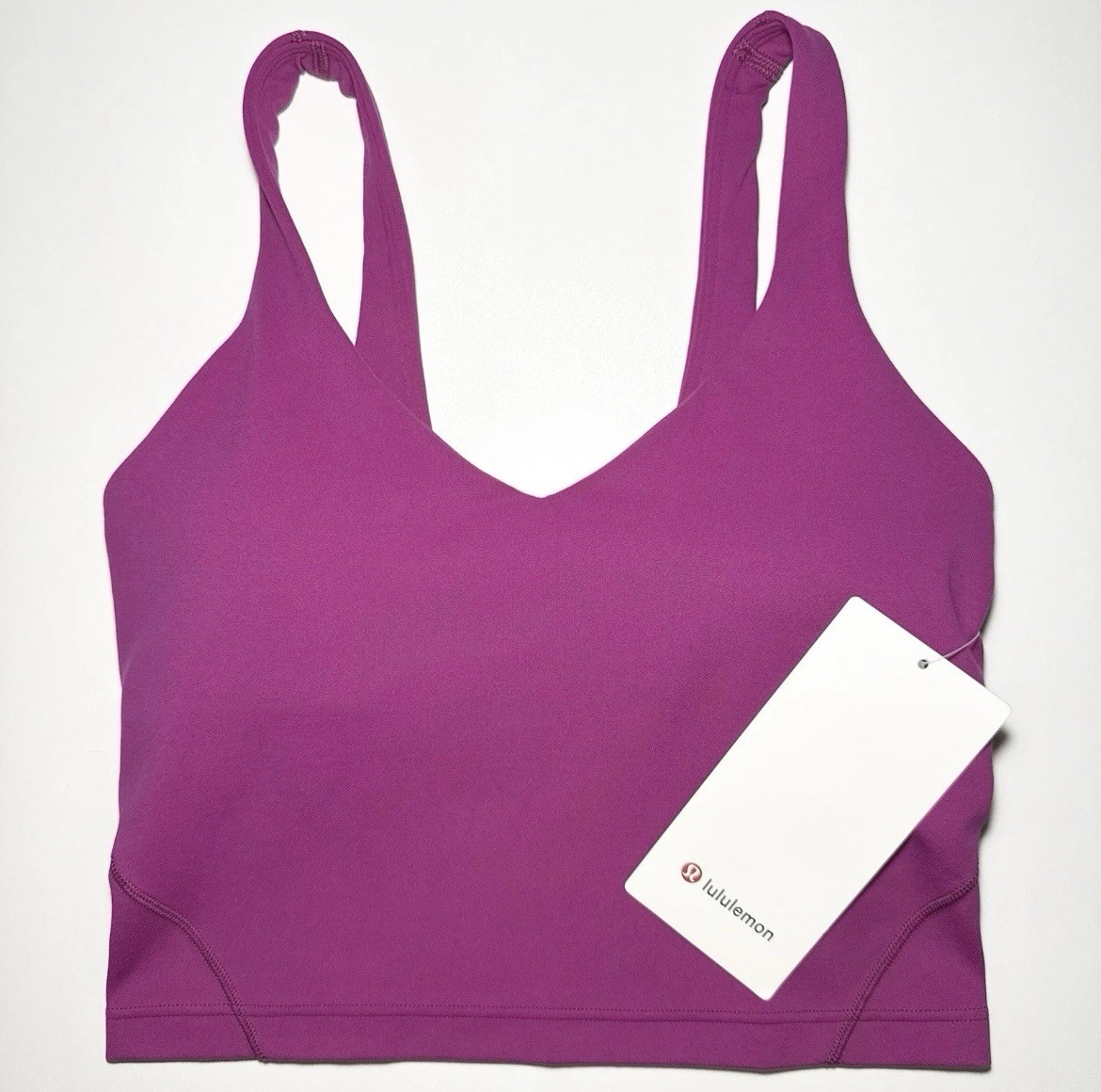 NWT🎀LULULEMON🎀SIZE 4🎀ALIGN TANK🎀BUILT IN BRA🎀RIPENED RASPBERRY🎀NULU FABRIC