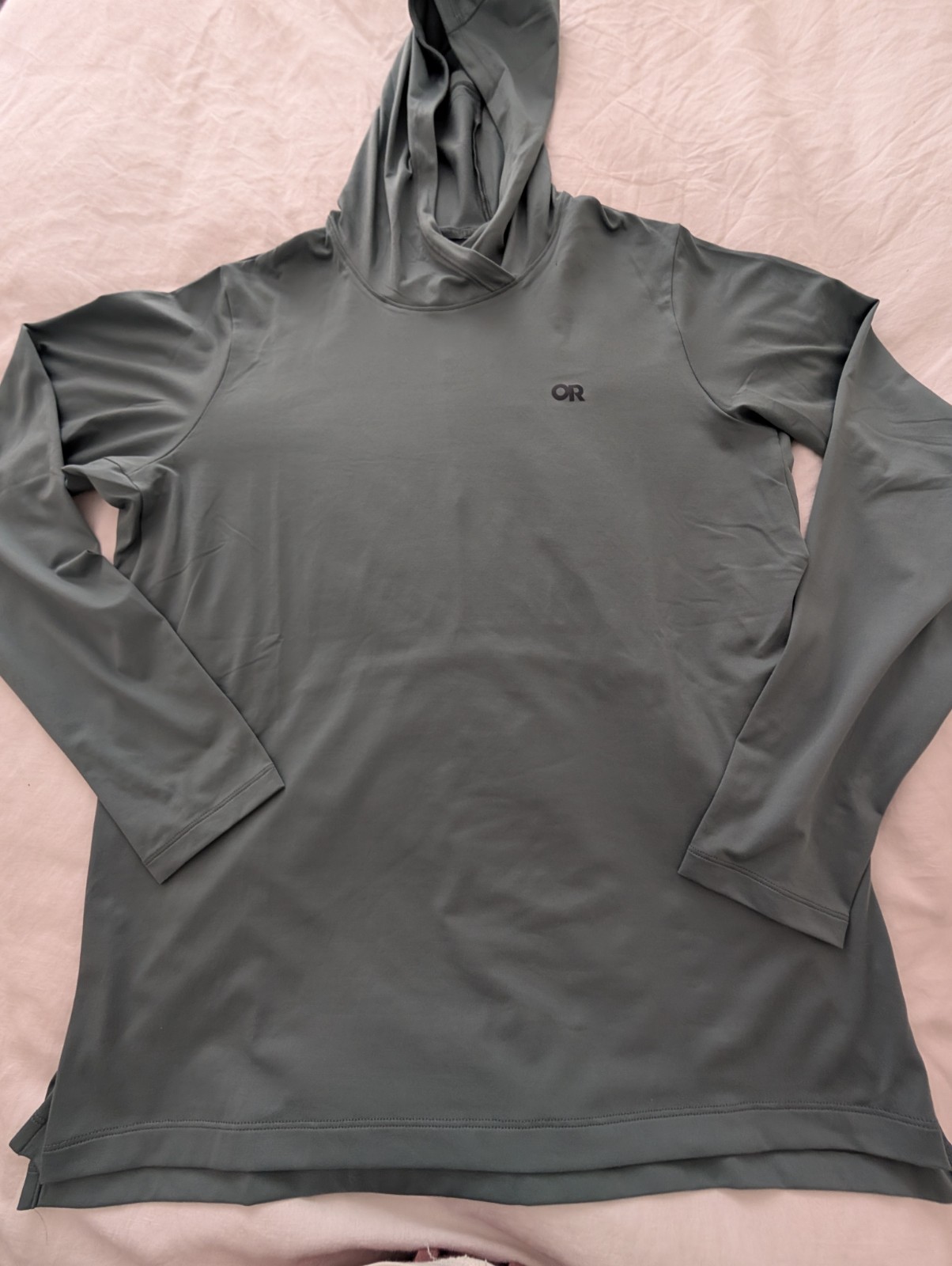 Outdoor Research ActiveIce Spectrum Sun Long Sleeve Tee Hoodie ExLrge Grey Women