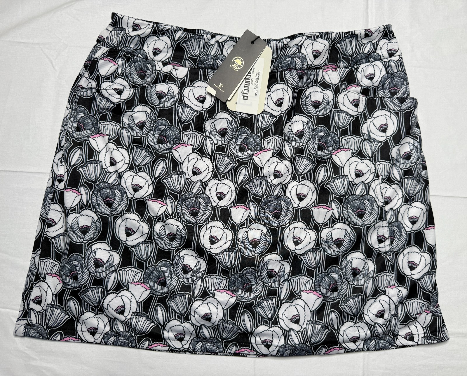 NWT WOMEN’S EP NEW YORK GOLF SKIRT/SKORT – SIZE: MEDIUM – BLK MULTI FLRL (M5.6)