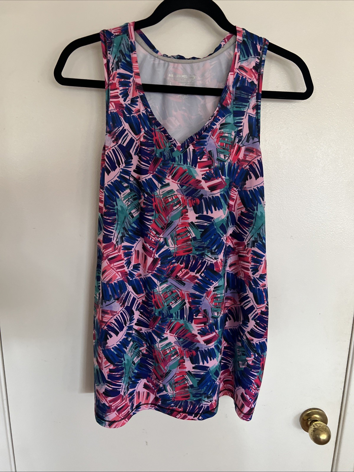 Women’s Reel Legends KEEP-IT-COOL Multicolor Tank Top Tag Size L