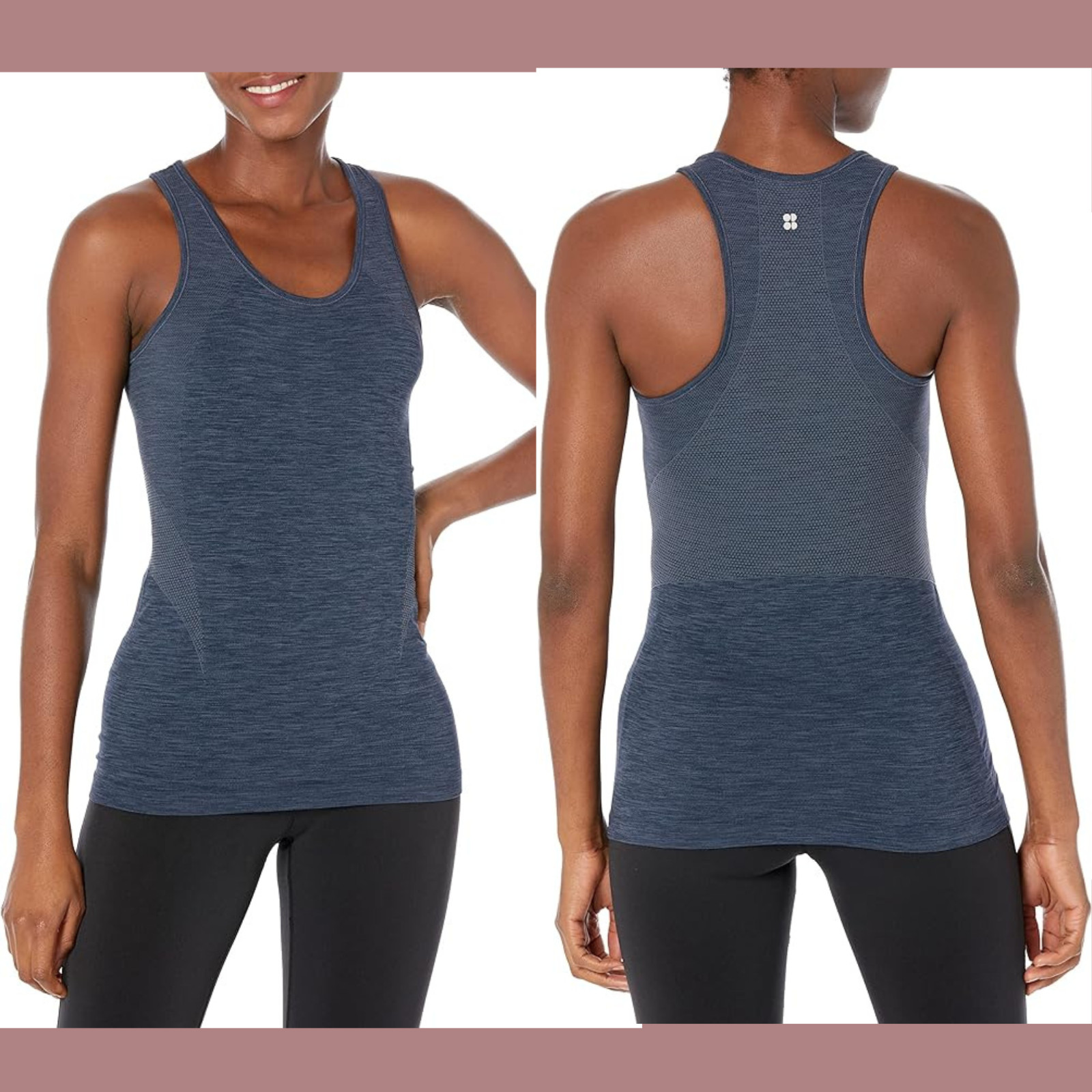 NWT $48 Sweaty Betty [ Small ] Athlete Seamless Workout Vest Tank Navy Blue U864