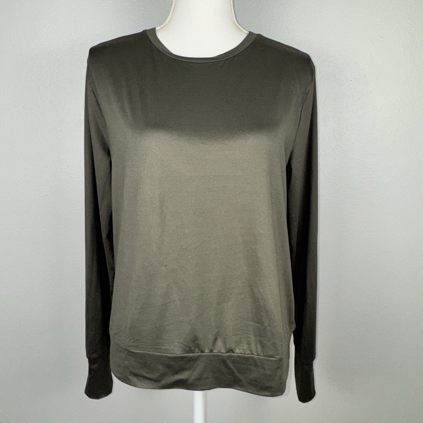 Lukka Lux Women’s Medium Green Long Sleeve Active Top Shirt UPF 30+ Butter soft