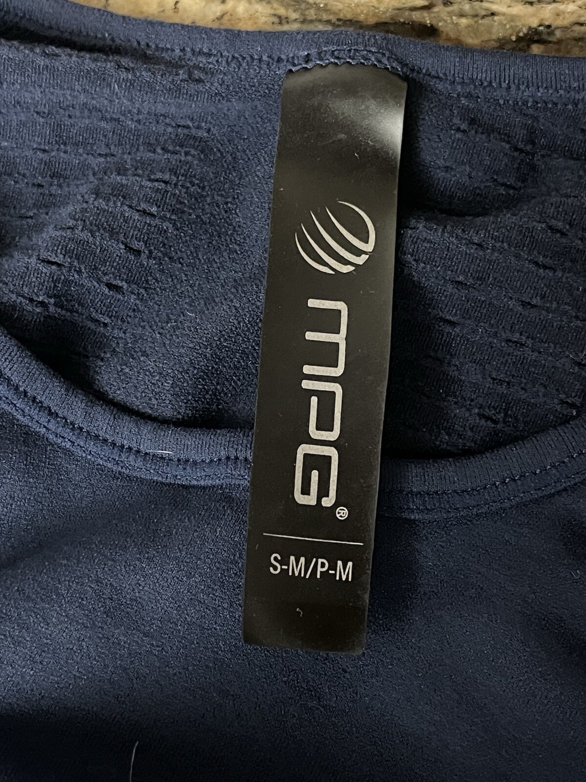MPG Sport Blue Long Sleeve Athletic Top Womens S Seamless Base Layer Yoga Gym
