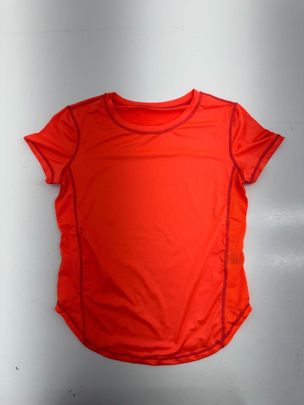 Shein Bright Orange Athletic Short Sleeve Shirt Womens Size Medium