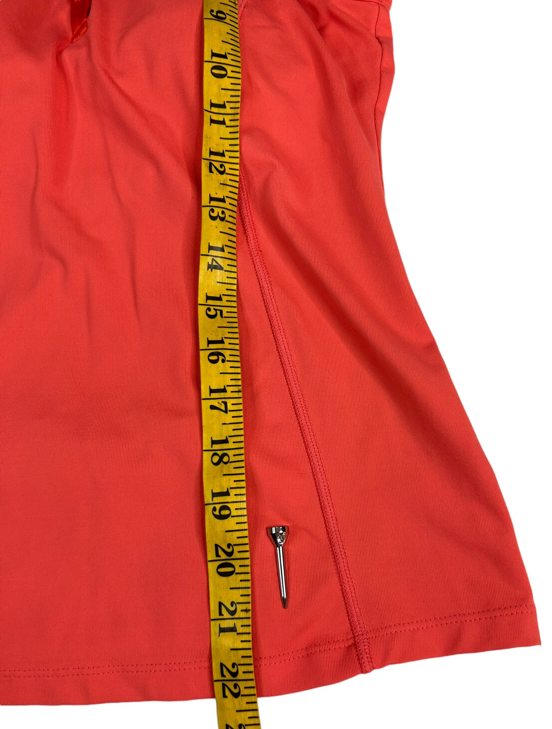 FlirTee Racerback Womens Performance Stretch Padded Haute Coral Golf Top Sz XS