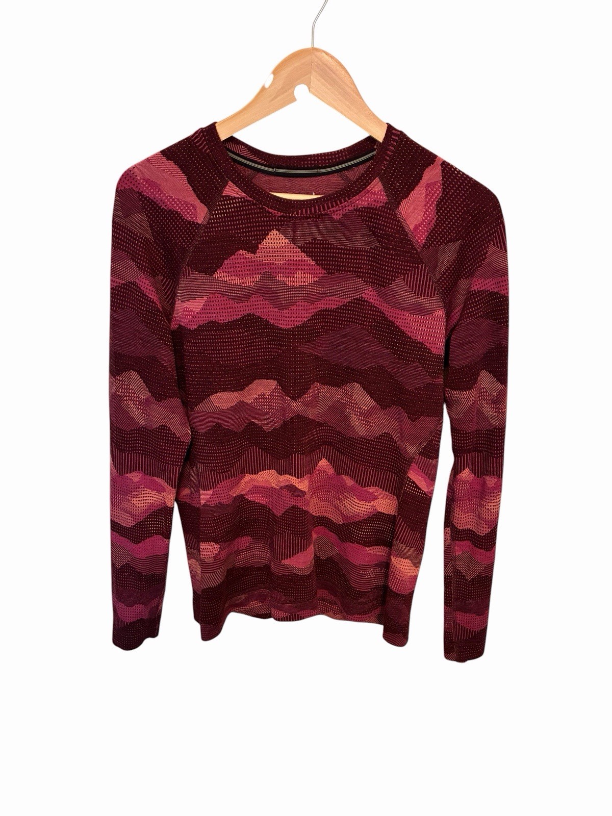 Smartwool Women’s XL Classic Thermal Merino Base Layer Top Mountain Scape Preppy