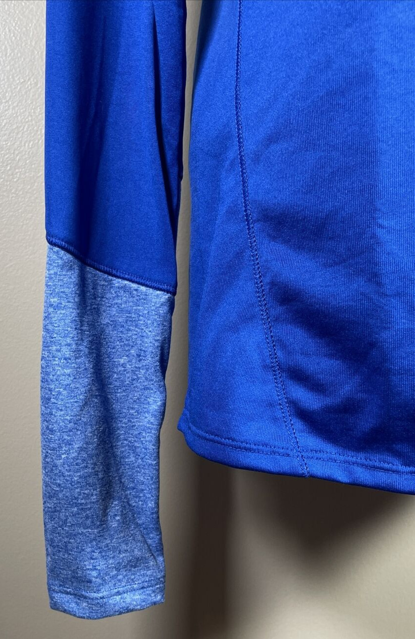 NWT Under Armour Loose 1/2 Zip Pullover Woman Blue Heat Gear Long Sleeve MEDIUM