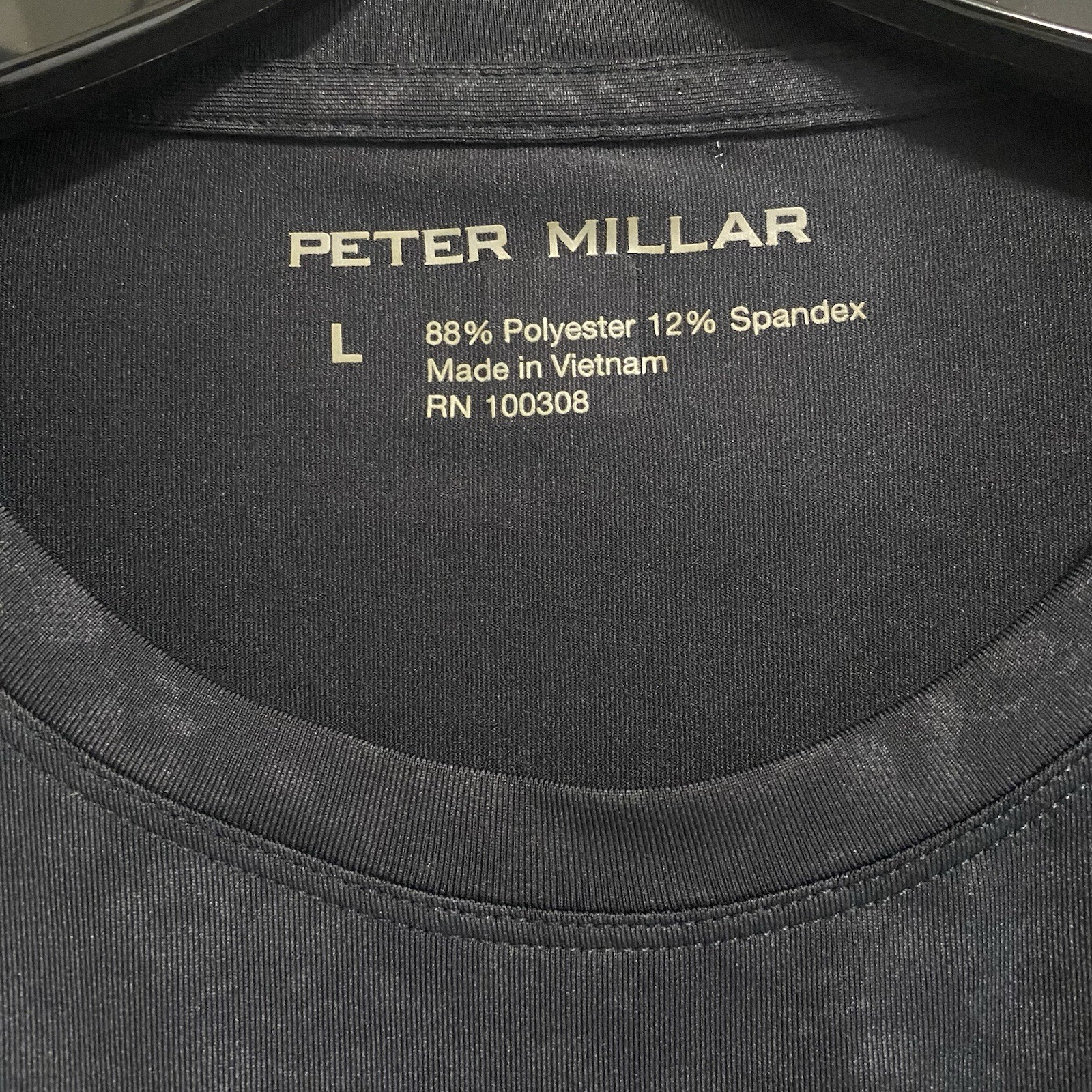 Peter Millar Performance Shirt Women L Crown Sport Embossed Tee Golf Base Layer