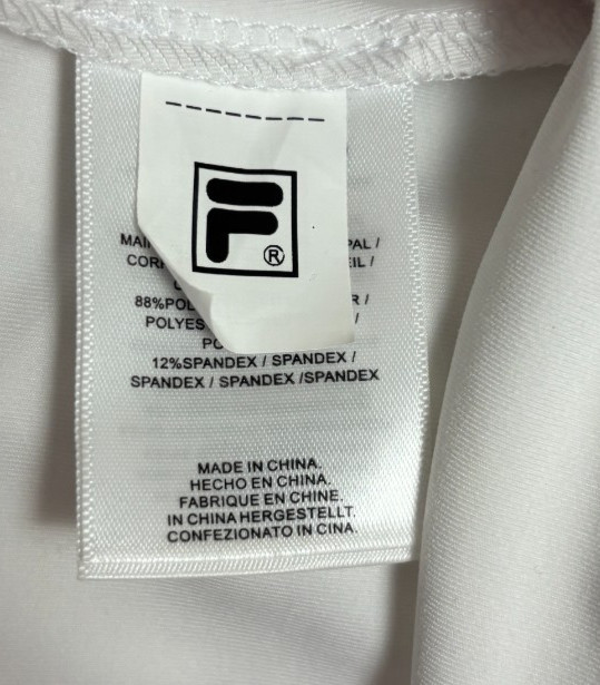 Fila Womens Full Coverage Sleeveless Activewear Tank Top Stretch White XS NWOT
