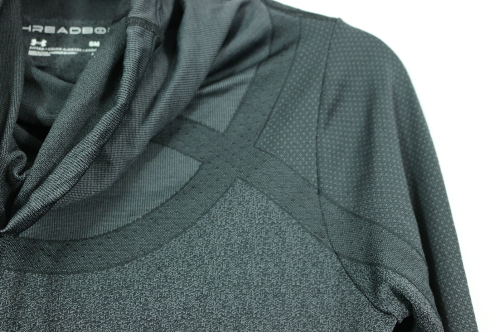 Under Armour S Threadborne Cowl Neck Pullover HeatGear Running Long Sleeve