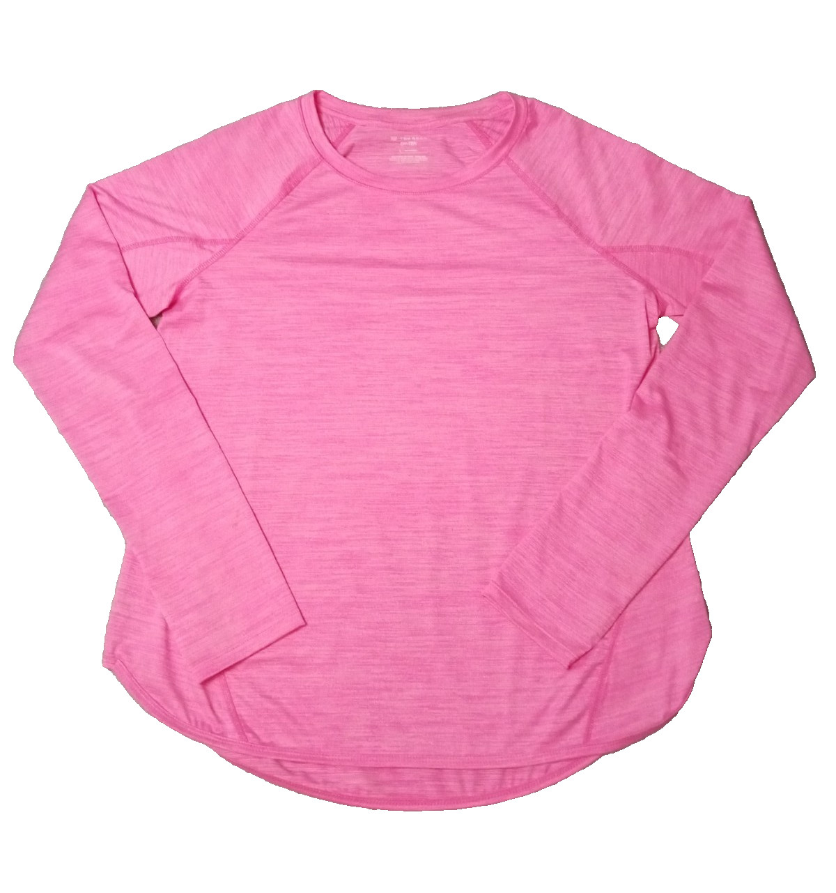 Women’s TEK GEAR Dry-Tek pink LS thumbhole activewear microfiber top size L MINT