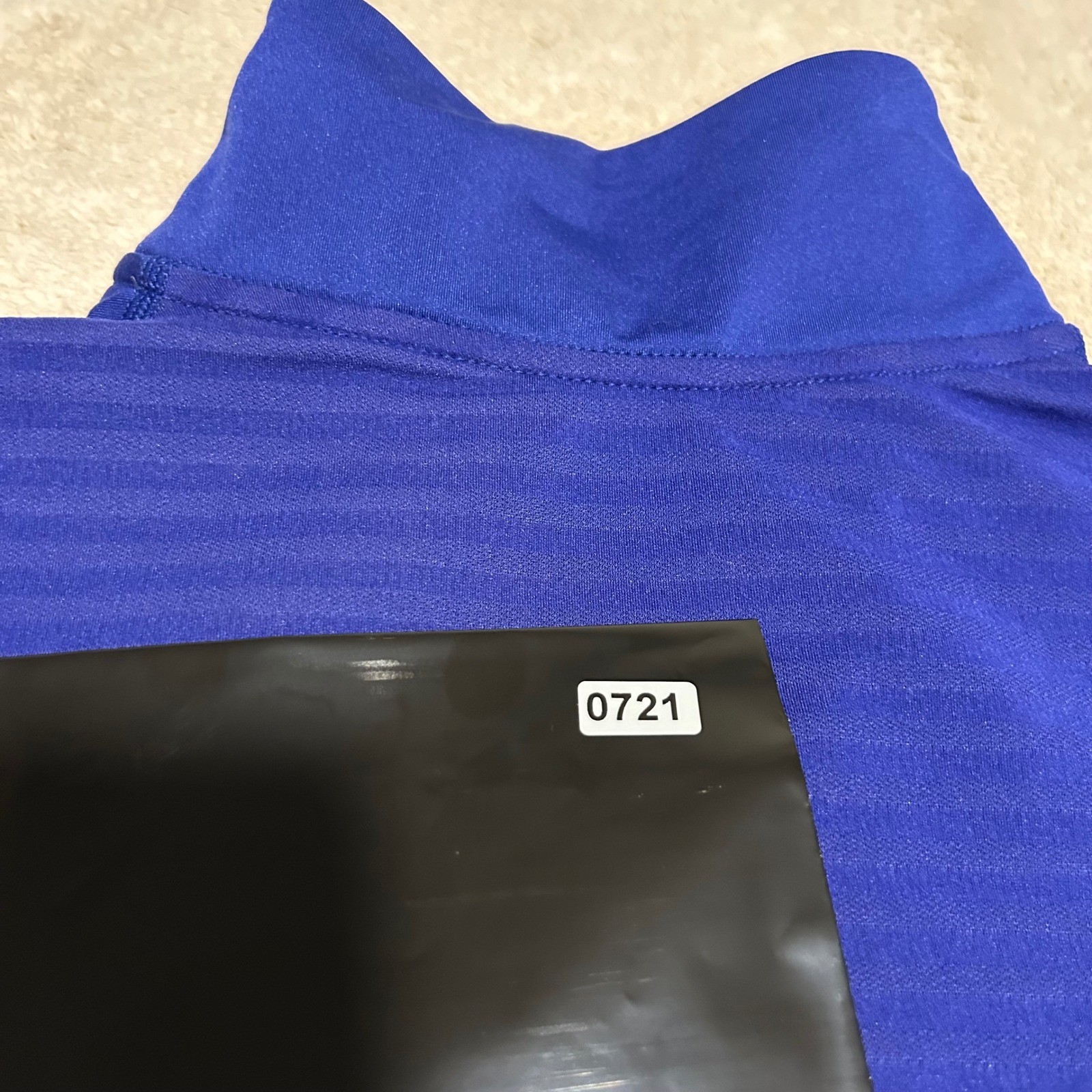 Nike Pro Hyperwarm 1/4 Zip Womens M Blue Dri-Fit Long Sleeve Athletic Running