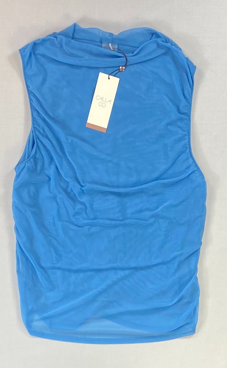 Women’s Calia Ruched Mock Tank Tranquil Blue Lightweight