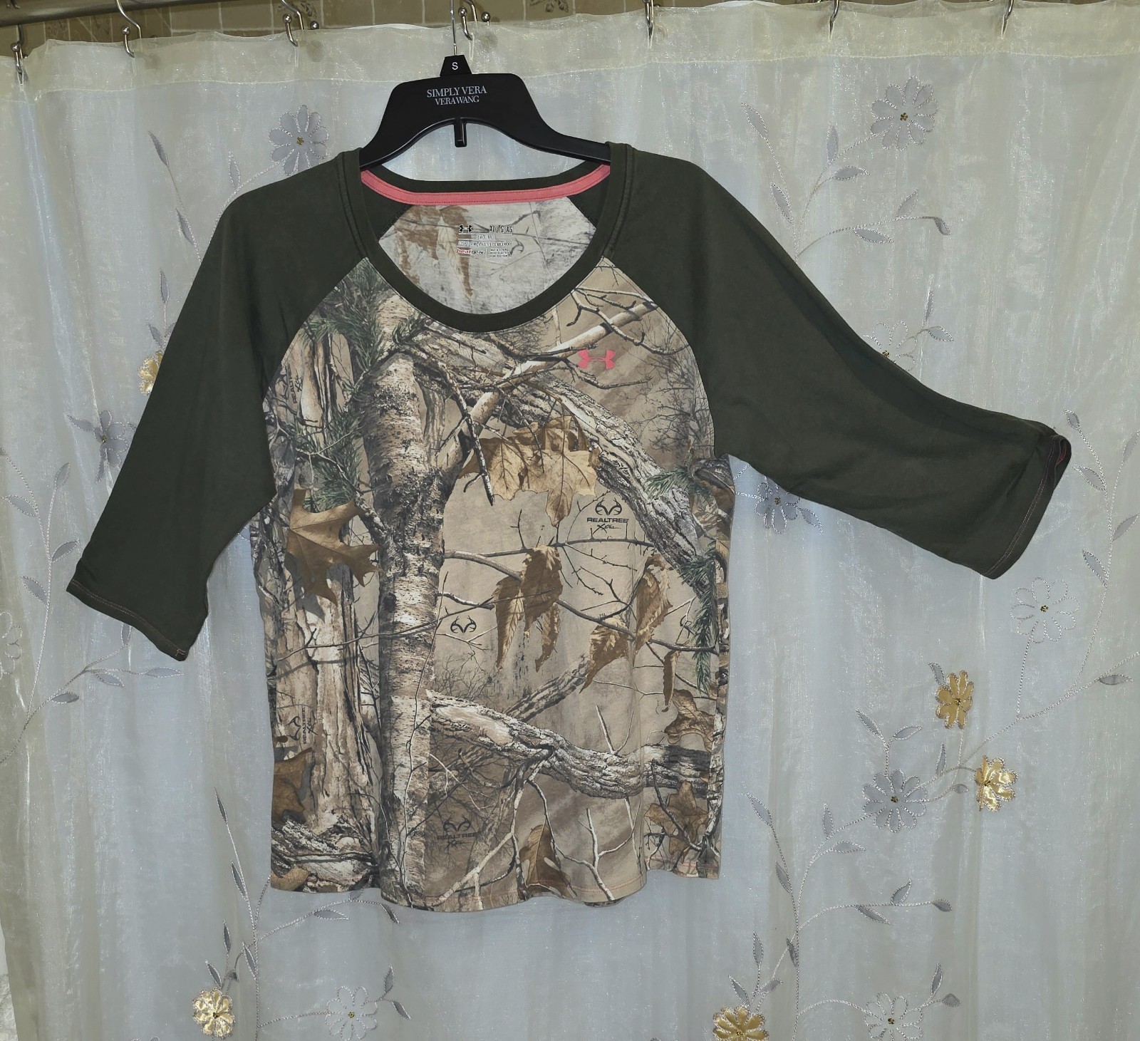 Women’s Under Armour HeatGear Shirt Realtree Camo Size XL Semi-Fitted