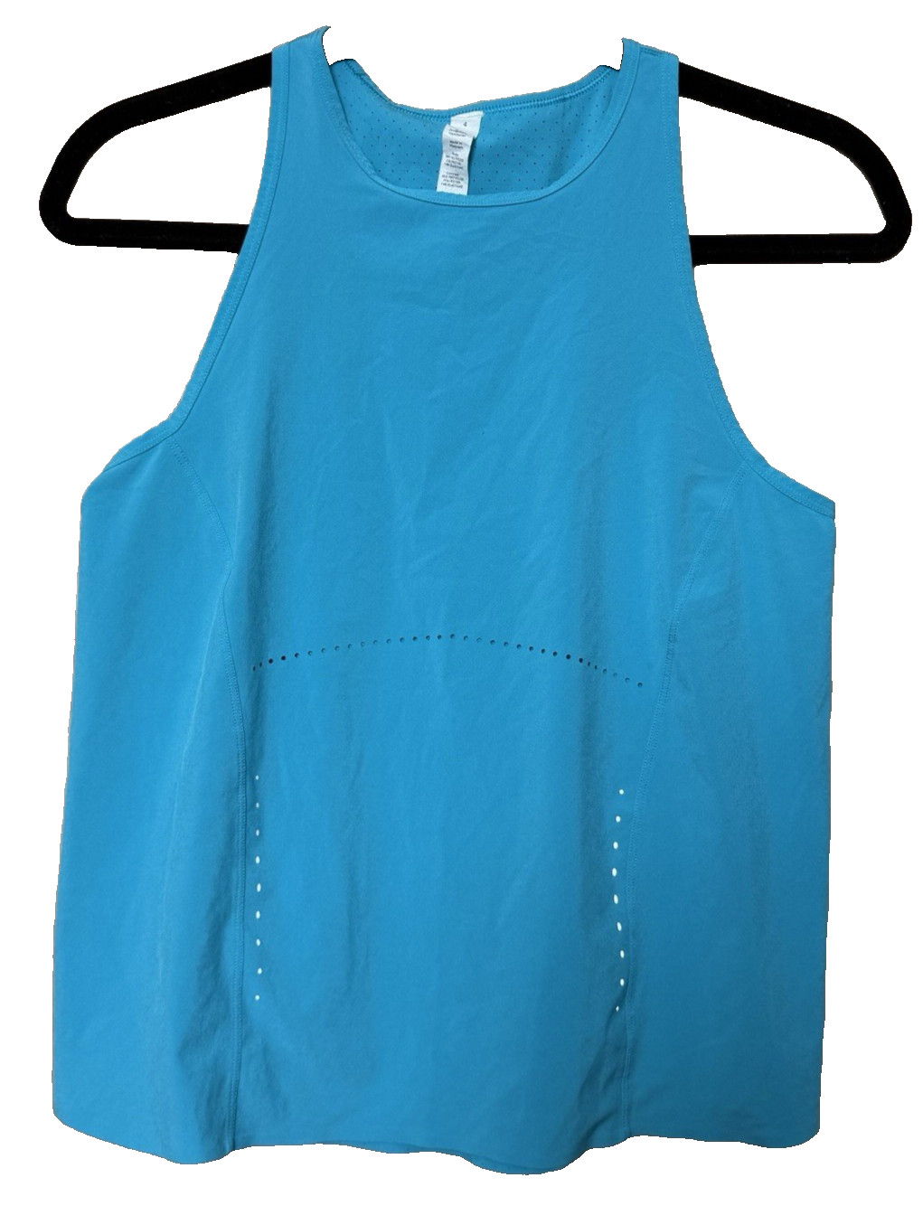 Lululemon Swift Ventilated Racerback Running Tank Top Size 4 Turquoise Tide Blue