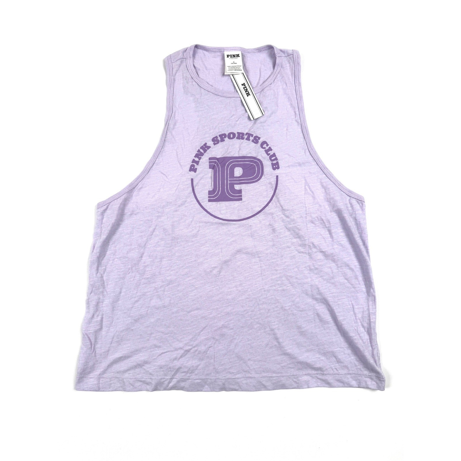 Victoria’s Secret PINK Sports Club Pastel Lilac Racerback Medium Tank Top NWT