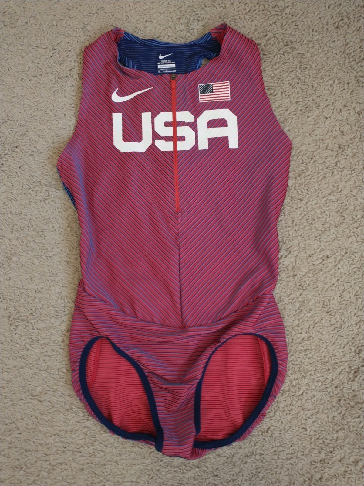 Nike Pro Elite USA Running Track Singlet Speed Suit Women’s Small CV0001-XXX