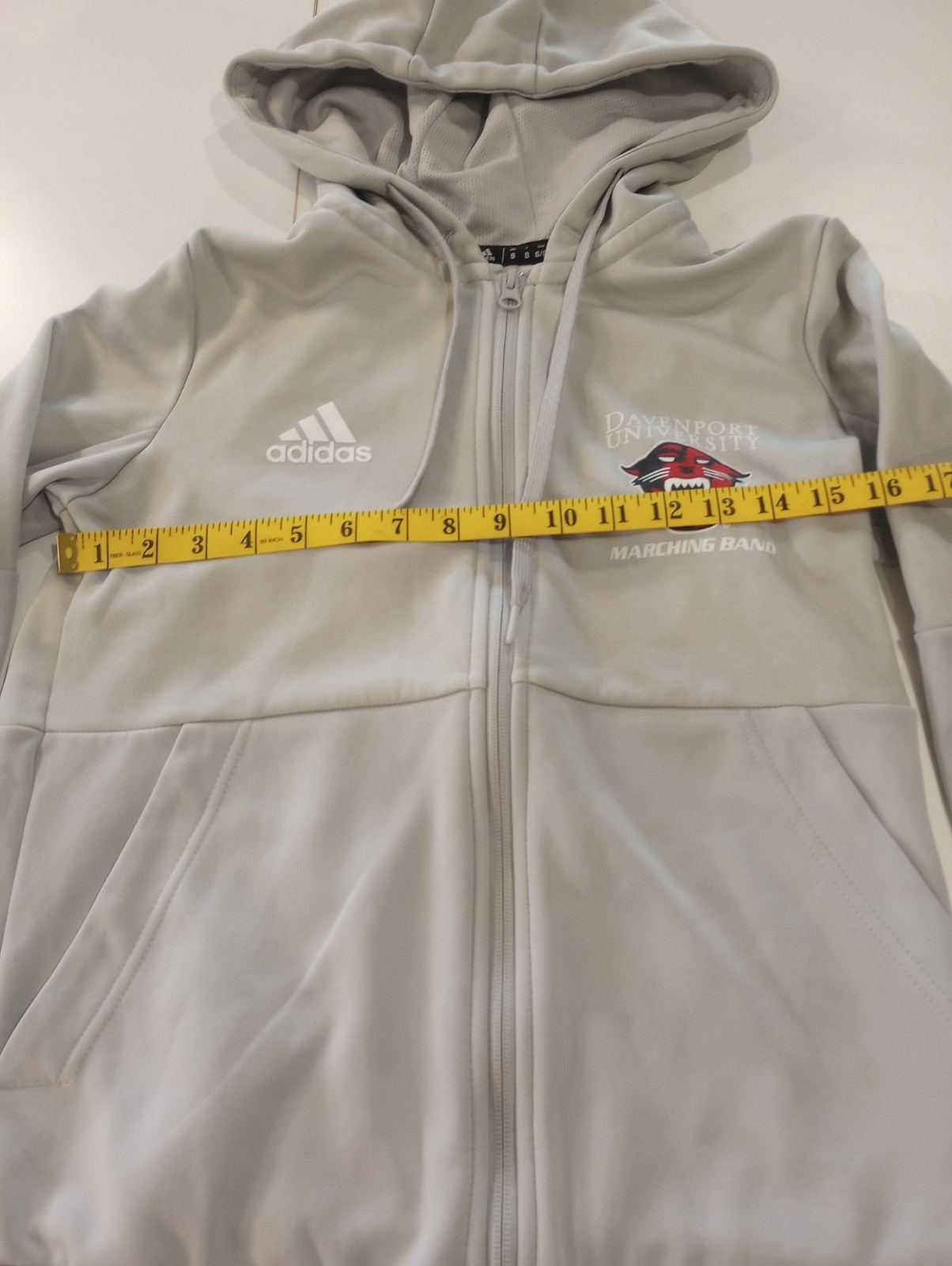 Adidas Climawarm Hoodie Davenport College Marching Band Full Zip Lonf Sleeve Sm