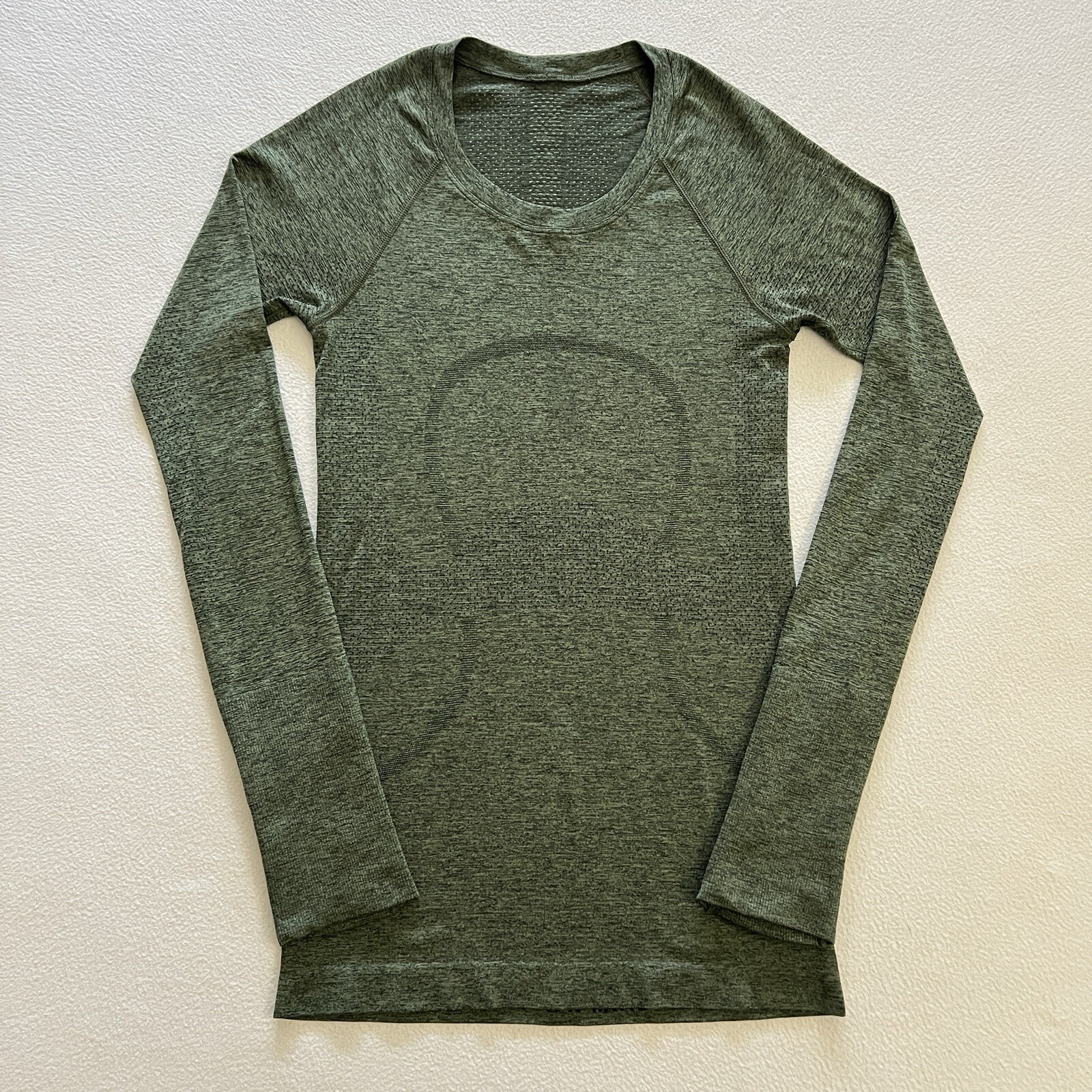 Lululemon Women Rainforest Green Twill Swiftly Tech Long Sleeve LS 2.0 Shirt 4