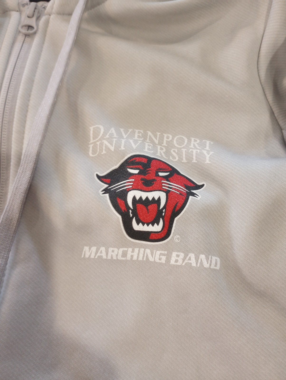 Adidas Climawarm Hoodie Davenport College Marching Band Full Zip Lonf Sleeve Sm