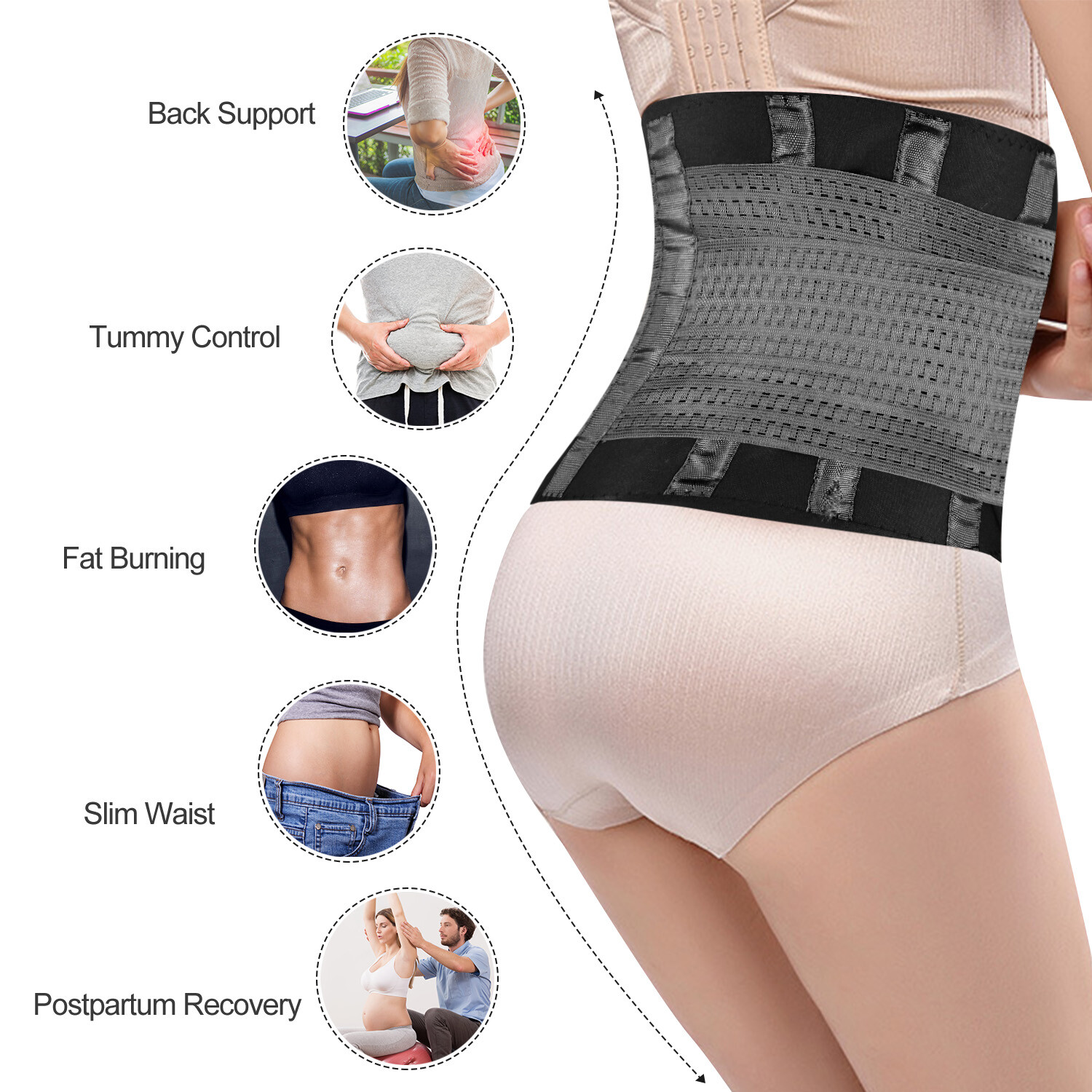 Waist Trainer Cincher Control Underbust Shaper Corset Shapewear Body Tummy Sport