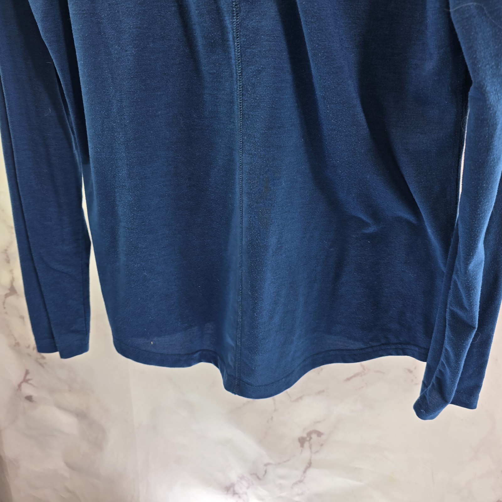 Duluth Shirt Womens Small Blue Wool Blend Long Sleeve Crewneck Navy T Tee