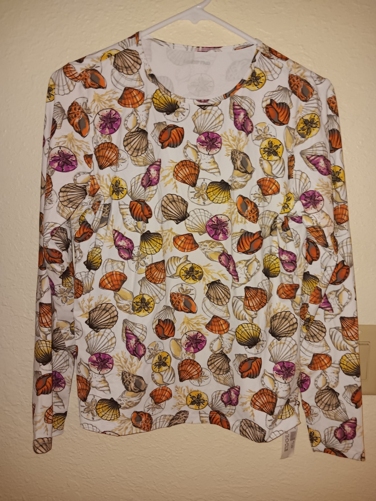 Lands End Womens Small Long Sleeve Loose Fit Casual Pullover Athletic Top Shirt