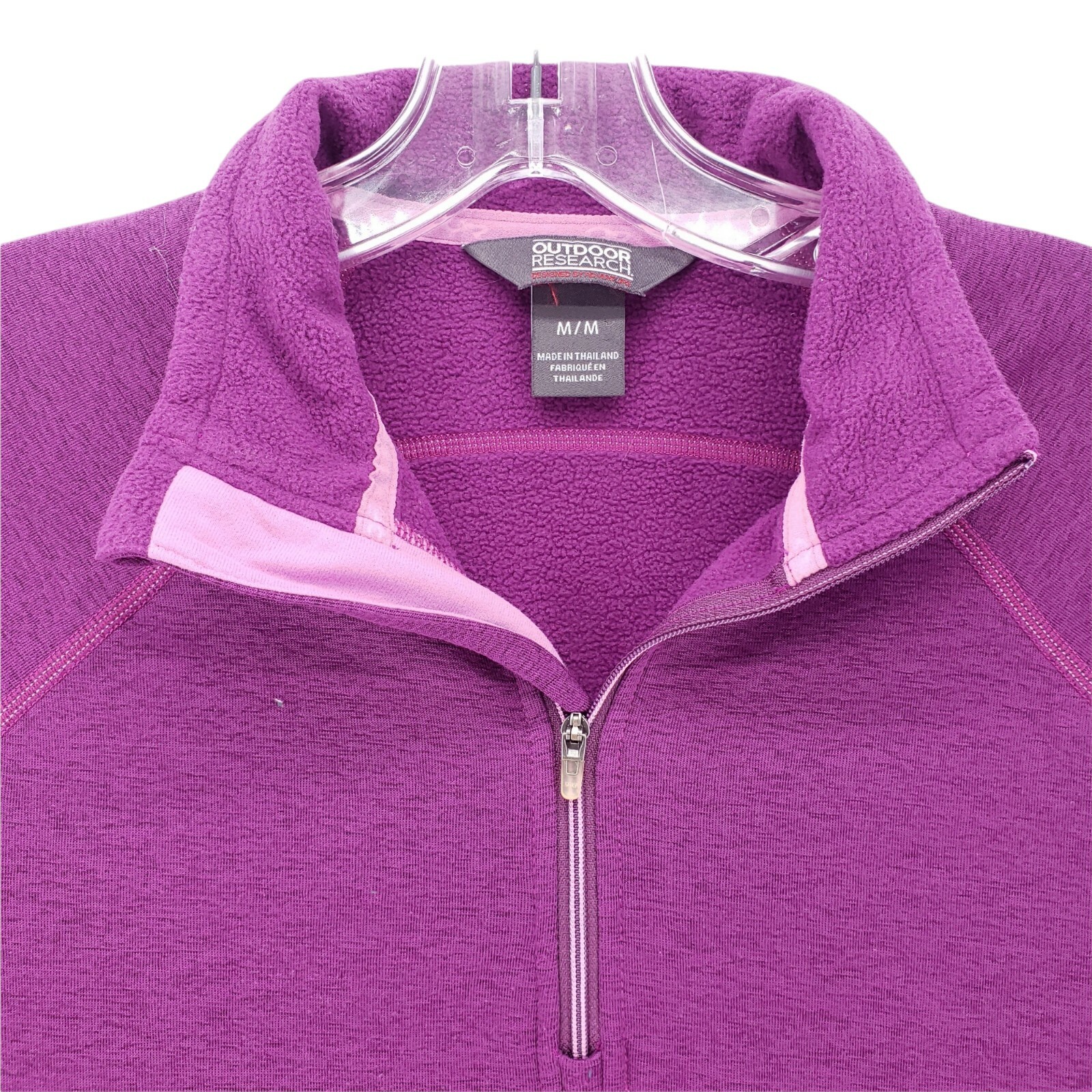 Outdoor Research Vanquish Pullover Quarter Zip Size Medium Softshell Purple