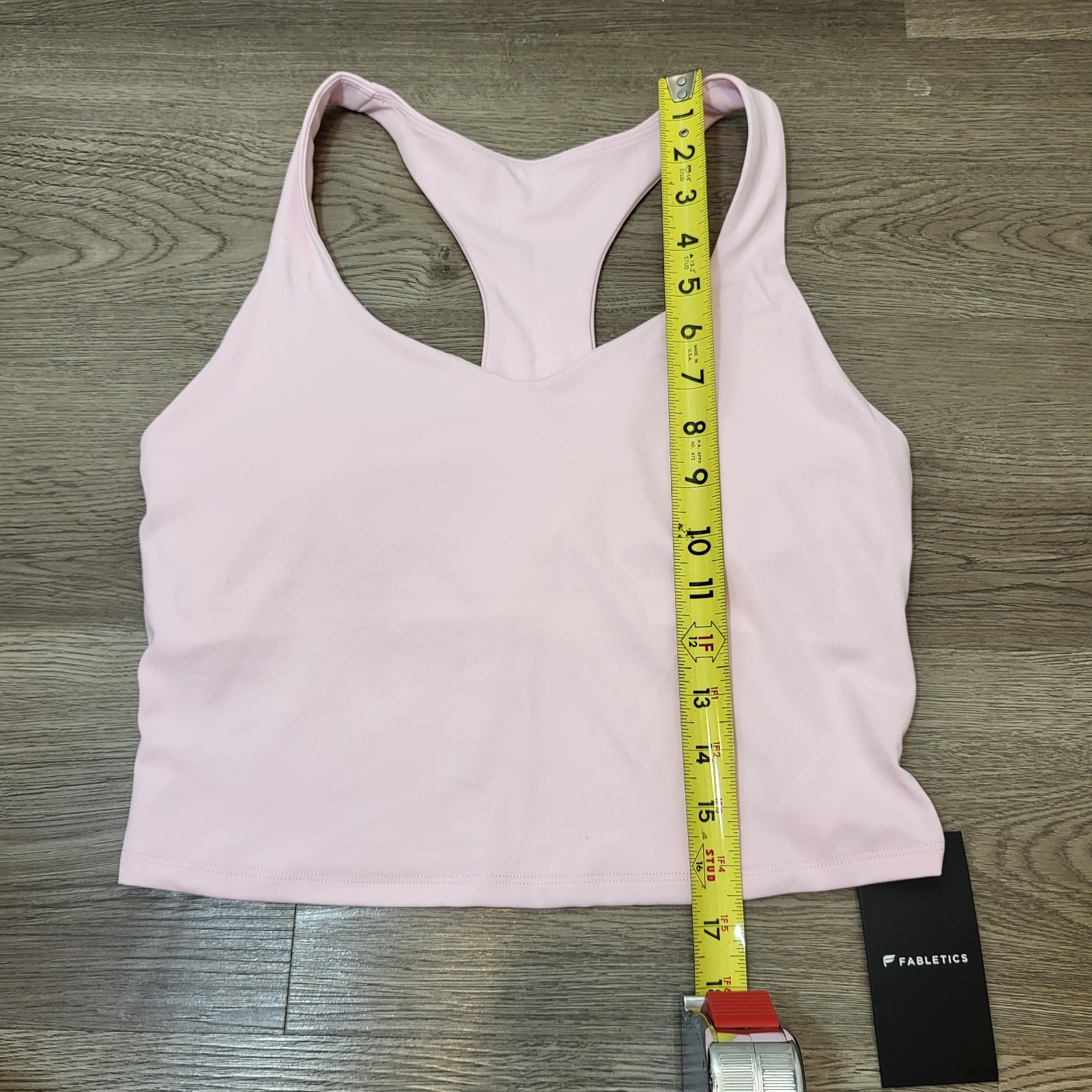 Fabletics Anywhere Cropped Built-In Bra Tank Soft Pink Women’s Size M MSRP $64.9
