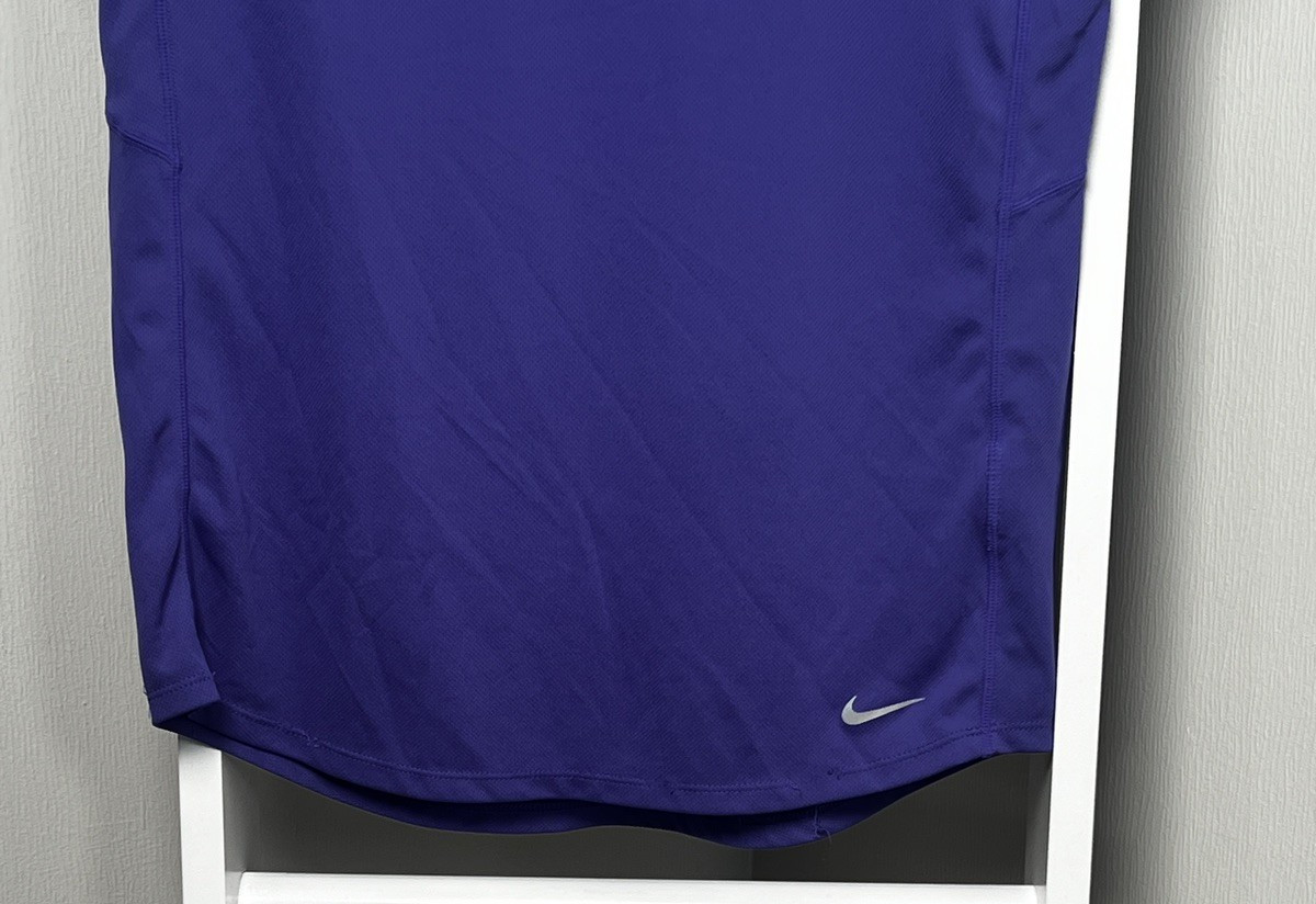 Nike Activewear Tee Shirt Womens M Purple Blue Mesh Athletic Dri-Fit EUC