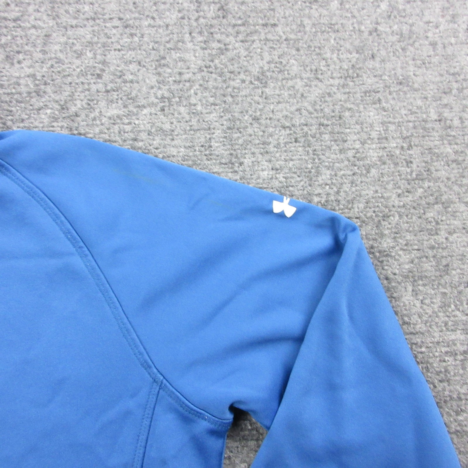 Under Armour ColdGear Pullover Womens Small Blue 1/4 Zip Fleece Running Athletic