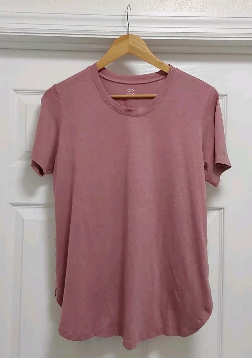 Leg3nd Top Women’s Large Heather Burgundy Short Sleeve Activewear Tee