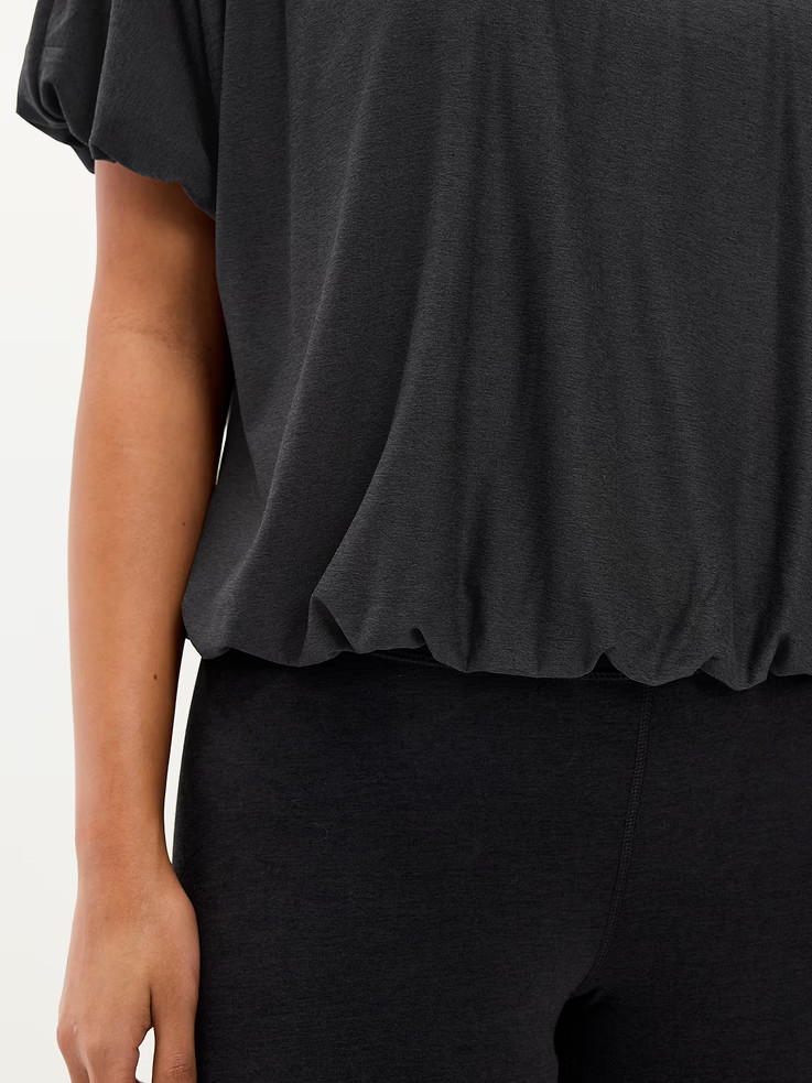 OLD NAVY CloudMotion Bubble Hem Tops 2 Black & White Athletic Active sz L – EEUC