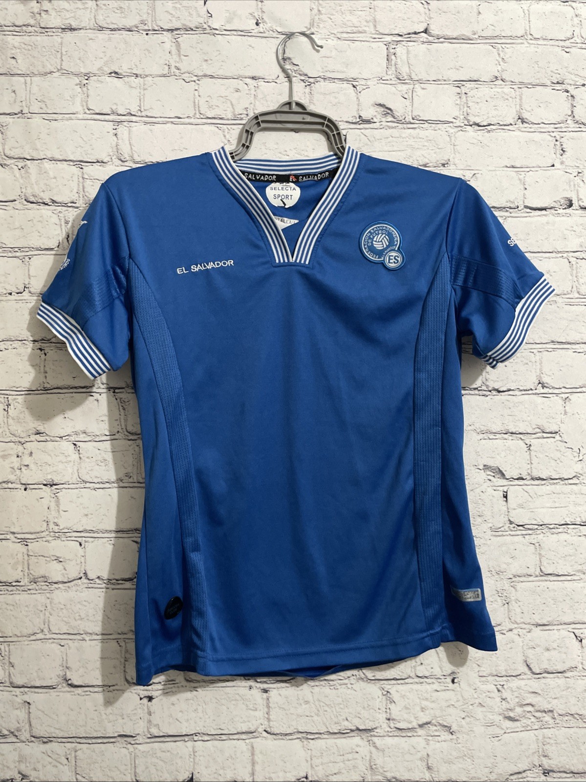 Mitre El Salvador National Team Home Blue Soccer Jersey Women’s Sz: Large