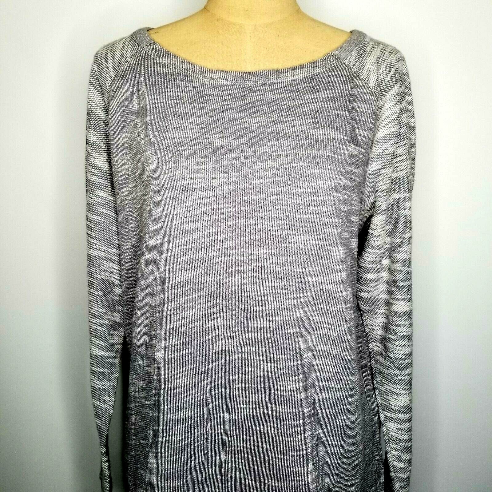 CHAMPION Athletic Women’s Pullover Top XL Gray Long Sleeve Scoop Neck Banded Hem