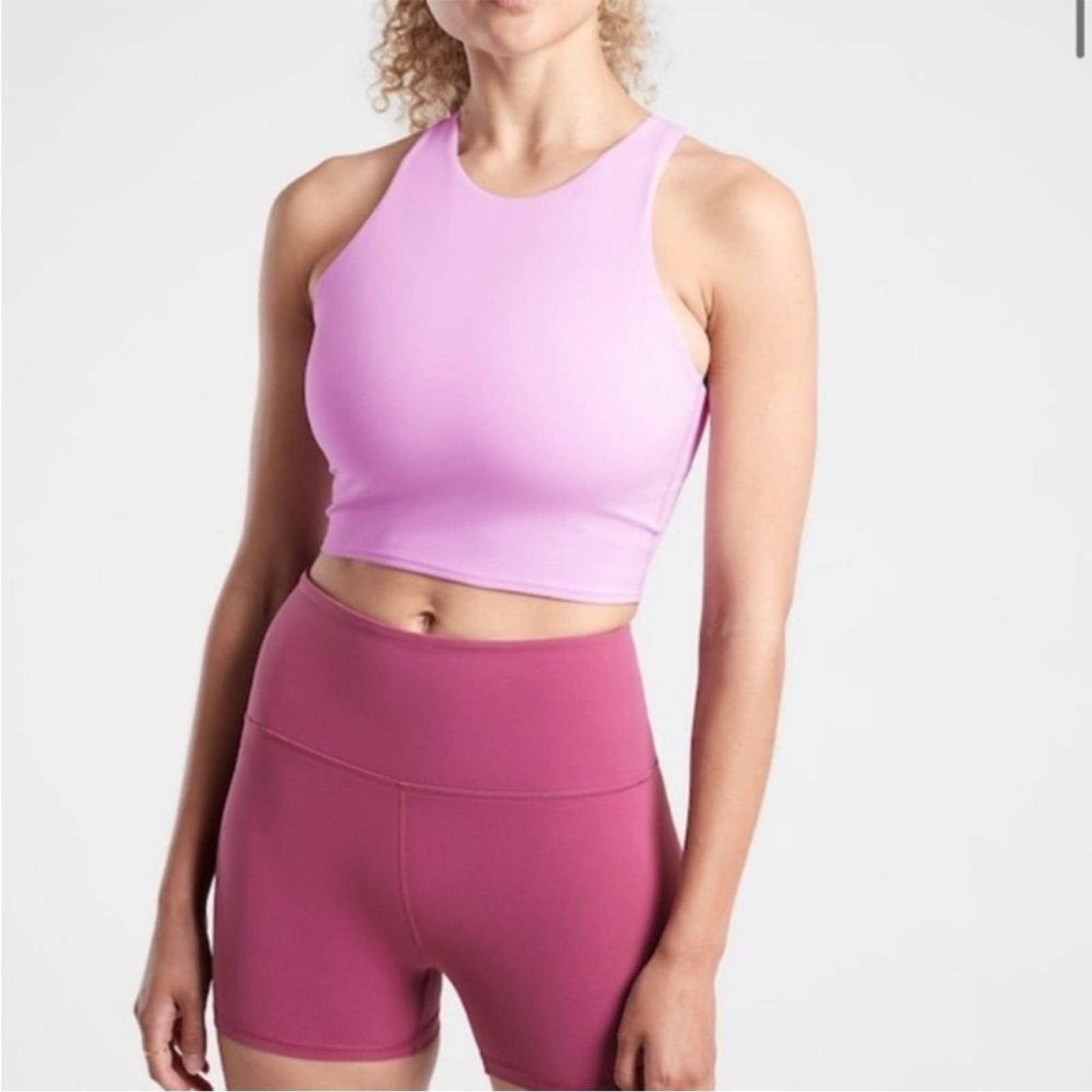 Athleta Opaque Violet Conscious Padded Crop Top Size Small