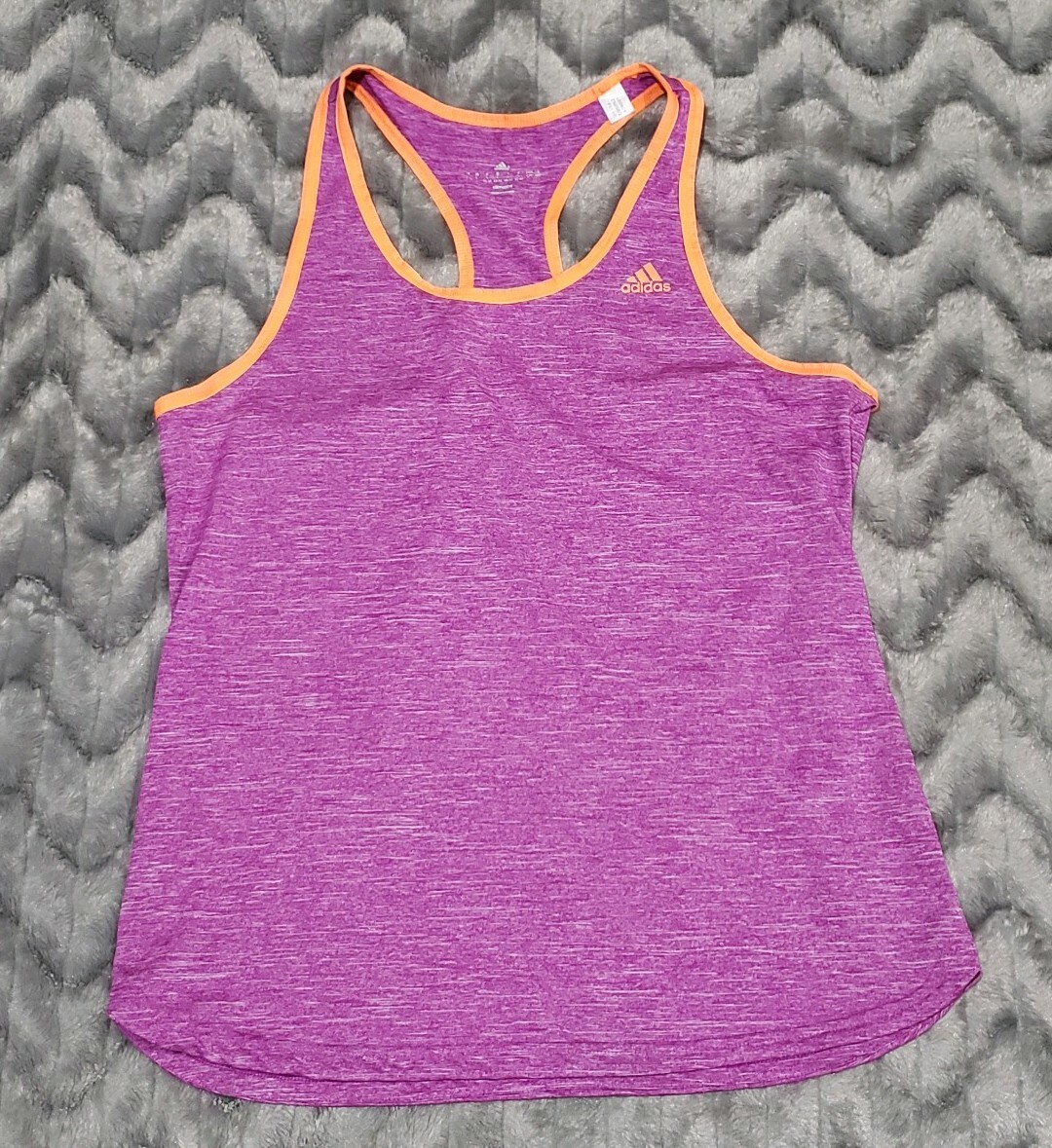 Adidas Climalite Athletic Running Purple Orange Womens Tank Top L